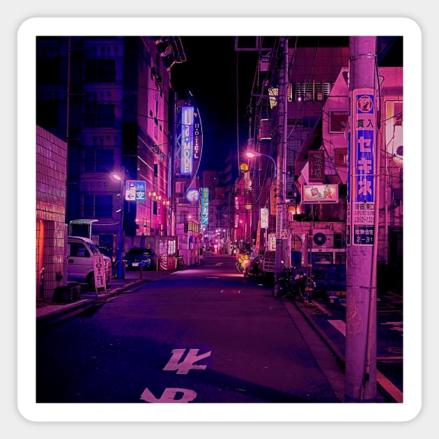 Tokyo Night Sticker by JonHerrera